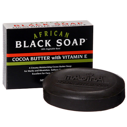 African Black Soap Cocoa Butter with Vitamin E (Pack of 3) by Mayflower Wellness