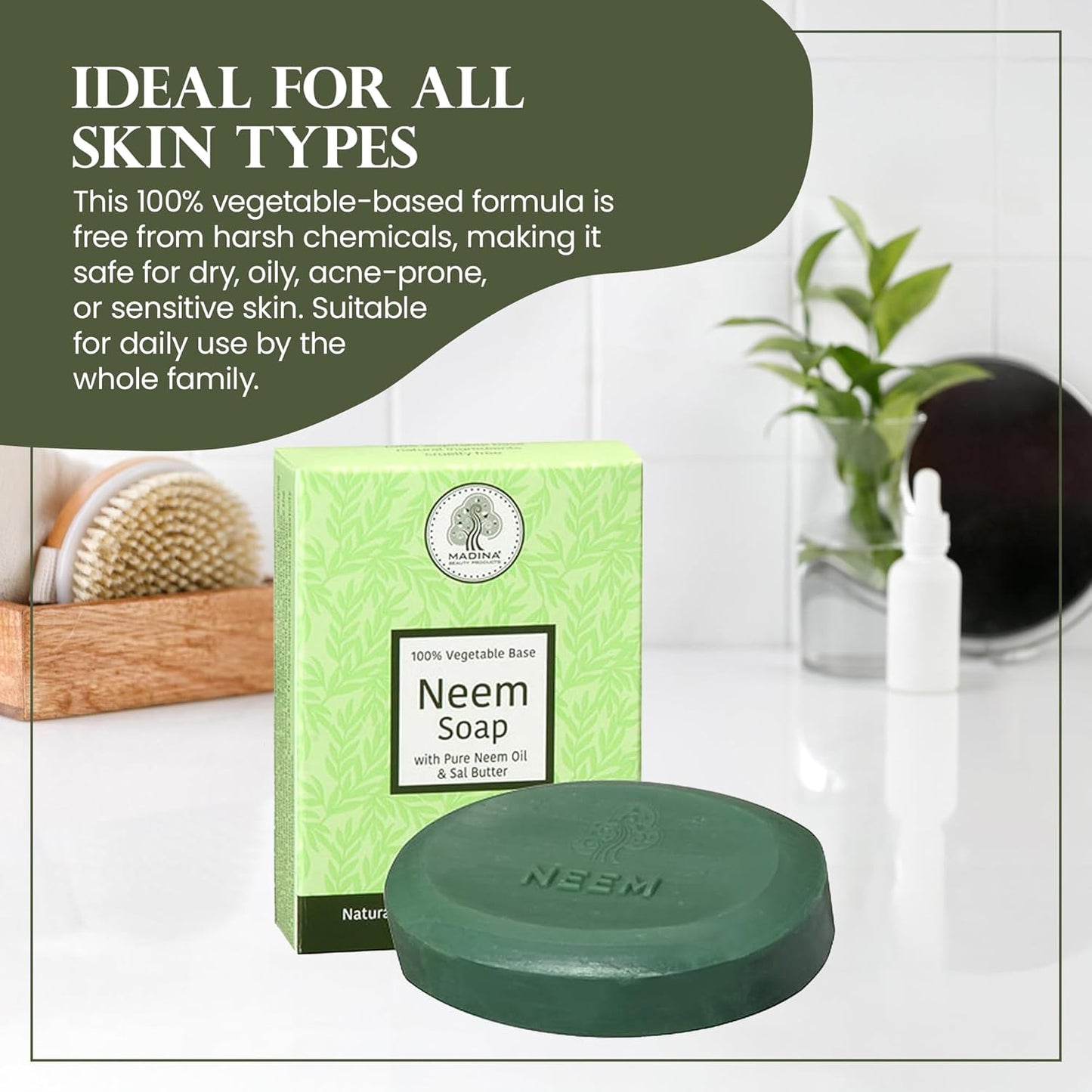 Neem Oil Soap with Sal Butter (Pack of 3)