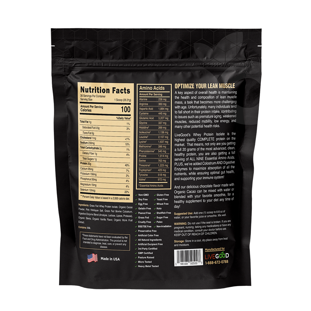 WHEY PROTEIN ISOLATE with COLOSTRUM 1.73 lbs / 786.3G