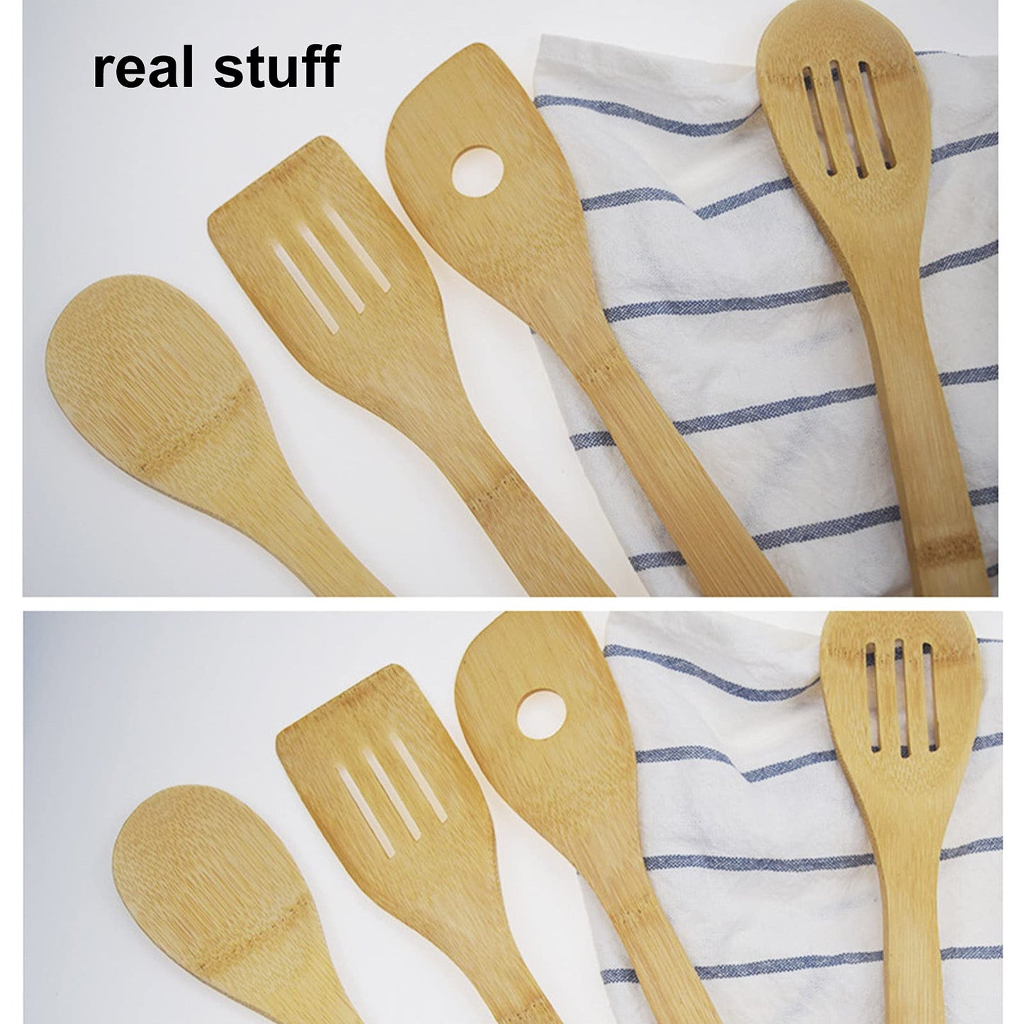 Glomora 4Pcs Kitchen Cooking Utensils Set, Cooking Spoon Square Spatula Circular Slotted Spatula Kitchen Utensil, Quality Kitchen Baking and Cooking Tools