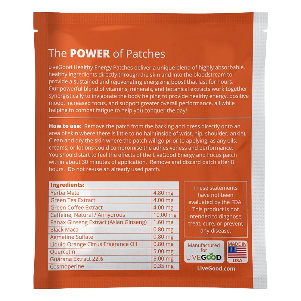 Energy and Focus Patches, Sleep Patches, 30-Day Supply