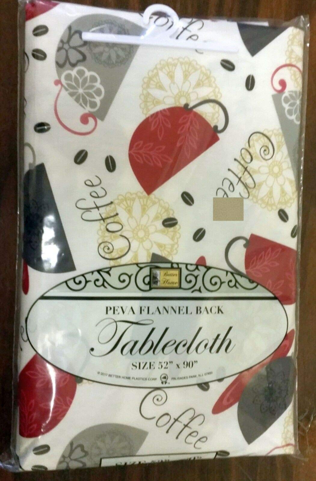 THE RAISE Tablecloth 52"x 90" (6-8 PPL) Oblong, Coffee Cups & Beans # 1