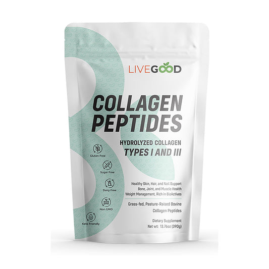 Collagen Peptides Powder with Hyaluronic Acid, Hydrolyzed Collagen Type 1 & 3 Protein Supplement for Healthy Skin, Nails, Bones & Joints, Unflavored, 30 Servings