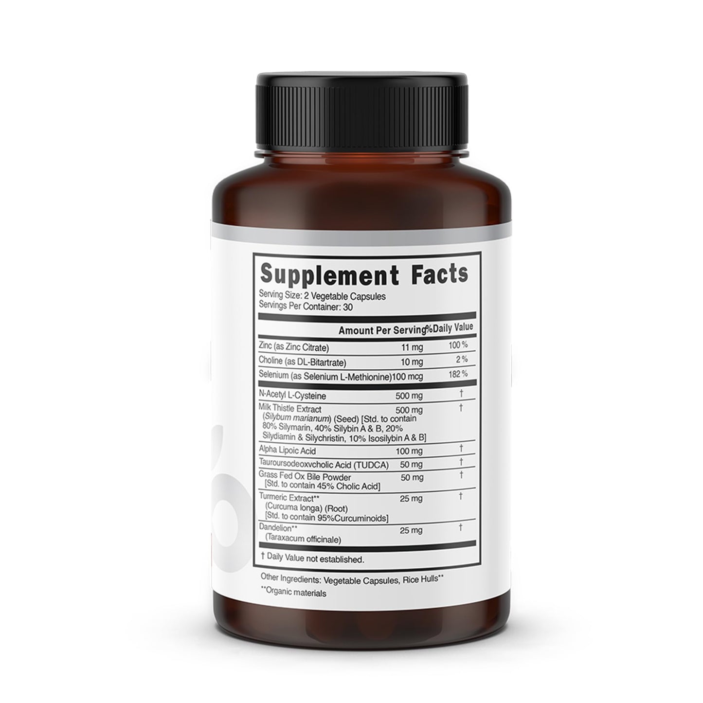 Liver Support - with Milk Thistle, NAC, TUDCA, Turmeric, Dandelion Root, Alpha Lipoic Acid, Natural Detox & Cleanse Formula, Non-GMO, 60 Capsules