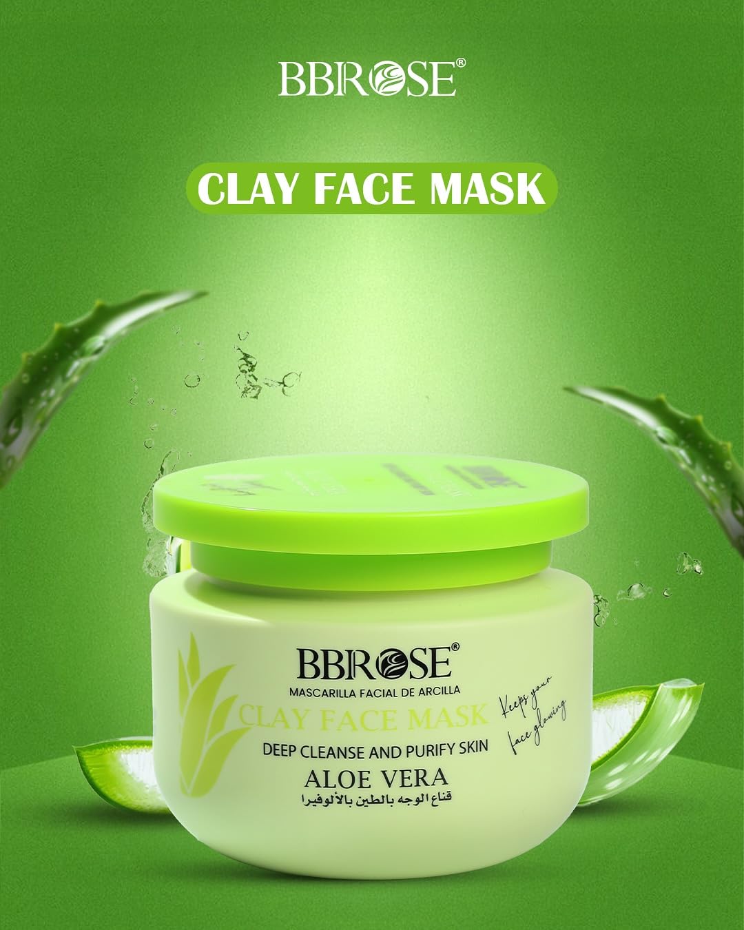 BBRose, Aloe Vera, Deep cleanse and purify skin, Clay face mask