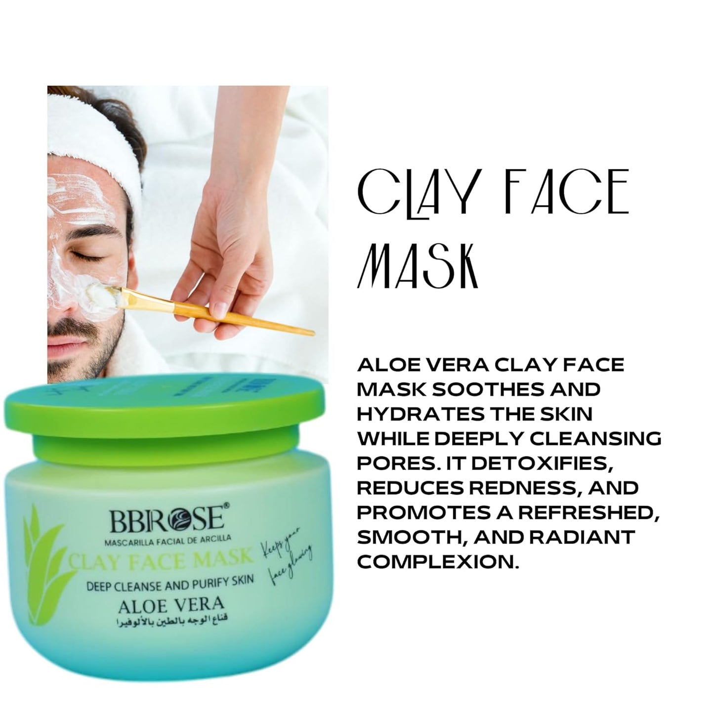 BBRose, Aloe Vera, Deep cleanse and purify skin, Clay face mask