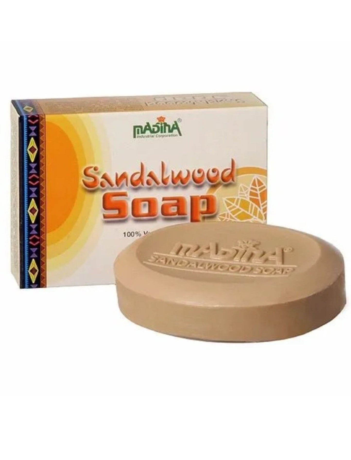 Sandalwood soap, 100% vegetable based (Pack of 3)