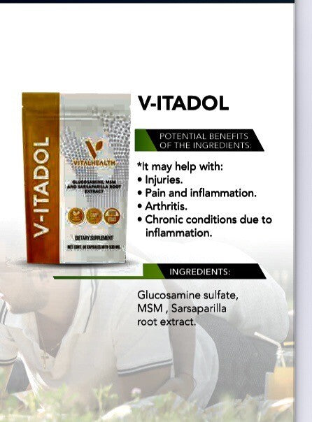 V-ITADOL, Glucosamine, MSM, 60 capsules