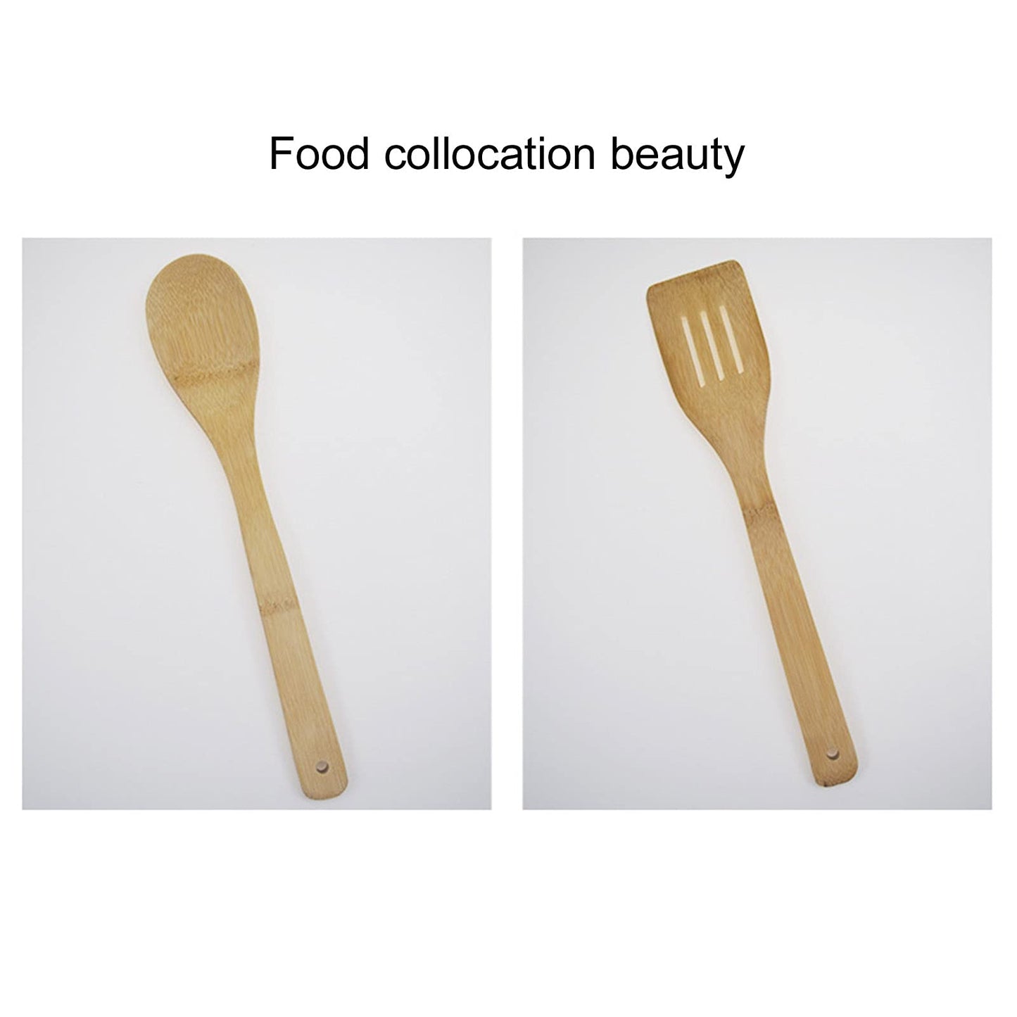 Glomora 4Pcs Kitchen Cooking Utensils Set, Cooking Spoon Square Spatula Circular Slotted Spatula Kitchen Utensil, Quality Kitchen Baking and Cooking Tools