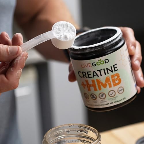 Creatine Plus HMB Supplement, 3g HMB for Muscle Strength & Recovery, 8.5oz.